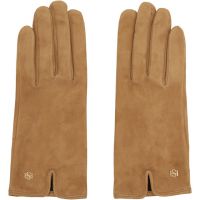 Handsome Stockholm Tan Essentials Suede Gloves 261298M135001