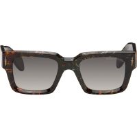Cutler and Gross Brown & Black The Great Frog Edition Titan Square Sunglasses 261331M134002