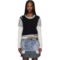 Andersson Bell Gray & Black Tres Over Layered Sweater 261375F096001