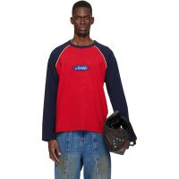 Andersson Bell Red & Navy Logo Wappen Raglan LS T-shirt 261375M213015