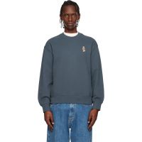 Maison Kitsune Blue Dressed Fox Comfort Sweatshirt 261389M204024