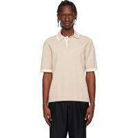 Maison Kitsune Beige Cotton Knitted Comfort Polo 261389M212016