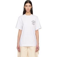 Simone Rocha White Dim Sum Logo Print T-shirt 261405F110022