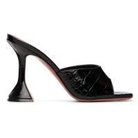 Amina Muaddi Black Lupita Slipper 95 Heeled Sandals 261415F125006