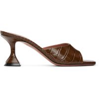 Amina Muaddi Brown Lupita Slipper 70 Heeled Sandals 261415F125012