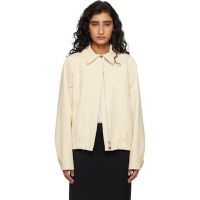 Loulou de Saison Beige Drew Cotton Gabardine Windbreaker Jacket 261473F063000