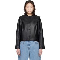 Loulou de Saison Black Raho Plonge Leather Jacket 261473F064001
