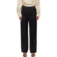 Loulou de Saison Black Takaroa LDS Elasticated Waistband Trousers 261473F087001