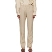 Loulou de Saison Beige Scot Straight Leg Trousers 261473F087002
