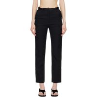 Loulou de Saison Black Mahony Straight Leg Trousers 261473F087006