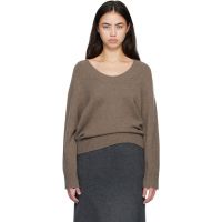 Loulou de Saison Brown BAJI U Neck Cashmere Sweater 261473F096008