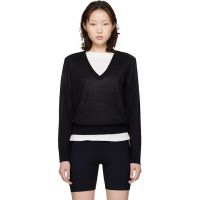 Loulou de Saison Black Julio LDS Fluid Cashmere Sweater 261473F100000