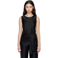 Loulou de Saison Black FONDA Draped Blouse 261473F107002