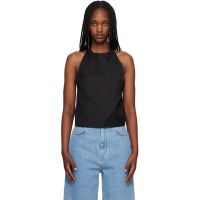 Loulou de Saison Black Sami Halter Blouse 261473F107005