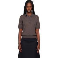 Loulou de Saison Brown Migo Fluid Cashmere Polo 261473F108001