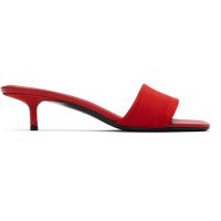 Loulou de Saison Red Sarafina Kitten Mule Heeled Sandals 261473F125001