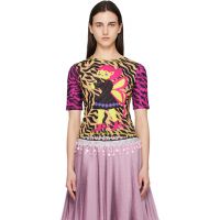 Chopova Lowena Multicolor Hairy Fairy Fitted Mesh Top 261529F110013