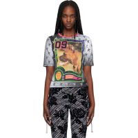 Chopova Lowena Gray Deptford Dogs Fitted Jersey T-shirt 261529F110016