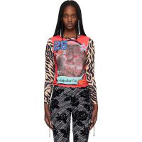 Chopova Lowena Multicolor Cutty Sark Cats Fitted Jersey T-shirt 261529F110017