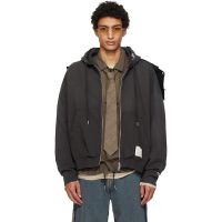 Maison MIHARA YASUHIRO Black Pullover Combined Hoodie 261551M202004