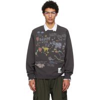 Maison MIHARA YASUHIRO Gray Kids Doodle Printed Sweatshirt 261551M204001