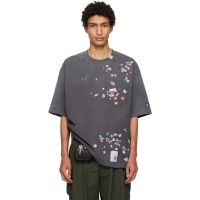 Maison MIHARA YASUHIRO Gray Kids Sticker Printed T-shirt 261551M213011