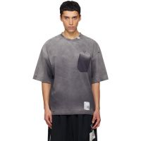 Maison MIHARA YASUHIRO Gray Sun Faded V Neck T-shirt 261551M213014