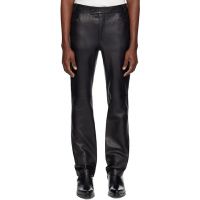 Ernest W. Baker Black Straight-Fit Leather Pants 261600M189000
