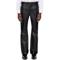 Ernest W. Baker Black Flare Leather Pants 261600M189003