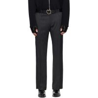 Ernest W. Baker Black Loose Fit Flare Trousers 261600M191016