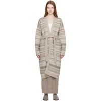 Lauren Manoogian SSENSE Exclusive Gray Jacquard Long Cardigan 261874F095001