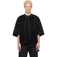 MASTERMIND WORLD Black Reconstructed SS T-shirt 261968M213009