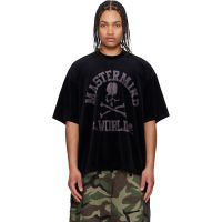 MASTERMIND WORLD Black Velour T-shirt 261968M213011