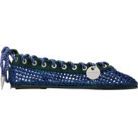 Kiko Kostadinov Blue Reticella Ballerina Flats 261985F118002
