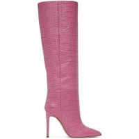 Paris Texas Pink Croc Stiletto Boots 231616F115017