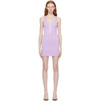 Alexanderwang.t Purple Three-Button Minidress 232214F052007