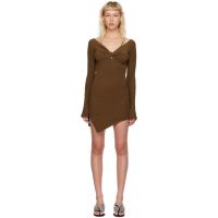 The Attico Brown Desai Minidress 232528F052036