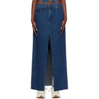 Rag & bone Navy Avery Midi Skirt 241055F093002