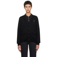 Maison Kitsune Black Bold Fox Head Cardigan 241389F095014