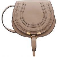 Chloe Beige Small Marcie Saddle Bag 242338F048011