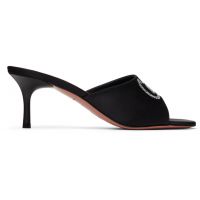 Amina Muaddi Black Bella 60 Heeled Sandals 242415F125031