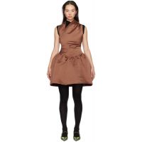 SHUSHU/TONG Orange Backless Minidress 242901F052033