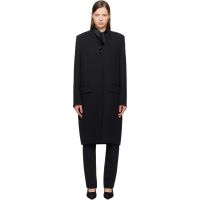 TOTEME Black Deep Pleat Coat 251771F059006