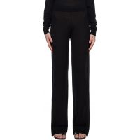 TOTEME Black Wide Knit Trousers 251771F087008