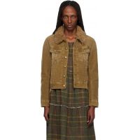 R13 Khaki Skinny Trucker Jacket 252021F062000