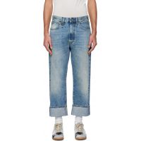 R13 Blue Cuffed X-Boyfriend Jeans 252021M186019