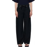 Citizens of Humanity Black Brynn Linen Trousers 252030F087002