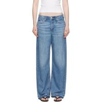 Rag & bone Blue Featherweight Logan Wide-Leg Jeans 252055F069021