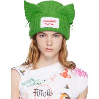 Charles Jeffrey LOVERBOY Green Chunky Ears Beanie 252101F014019