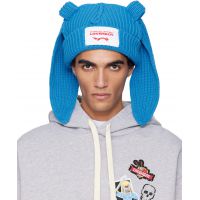 Charles Jeffrey LOVERBOY Blue Chunky Rabbit Beanie 252101M138019